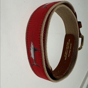Leatherman Red and Tan Belt with Marlin Design, size 30